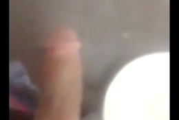 Musician shows off shaved dick in toilet