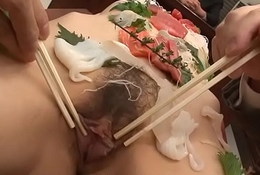Sushi girl is heartfelt course of the office gangbang
