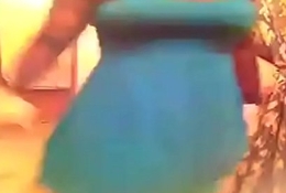 dance with short dress no pantie and tits