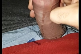 Edging my cock and drenched in precum